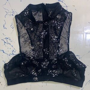 No Boundaries Black Lace Crop Top